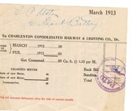 Gas Bill, March 1913