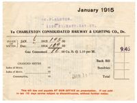 Gas Bill, January 1915