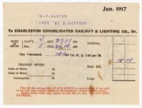 Gas Bill, January 1917
