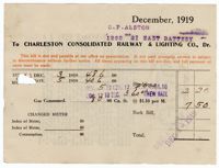 Gas Bill, December 1919