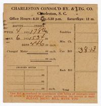 Gas Bill, February 1921