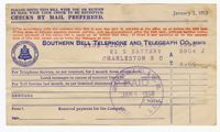 Telephone Bill, January 1913