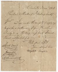 Elizabeth Campbell's Petition Letter to the St. Andrew's Society