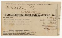 Water Bill, April 1912