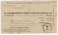 Water Bill, April 1913