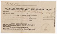 Water Bill, January 1910