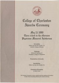College of Charleston Awards Ceremony, May 13, 1989