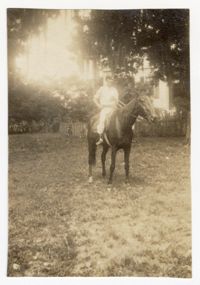 Photograph of Woman on Horse at Fairfield Plantation