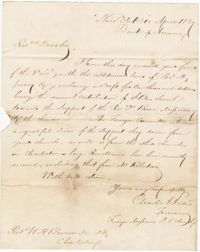 034.  Charles Aldis to William H. W. Barnwell -- April 12, 1839