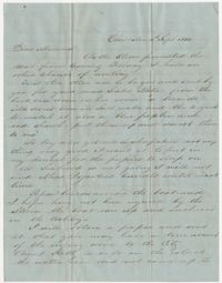 450.  Edward Barnwell to Catherine Osborn Barnwell -- September 11, 1854