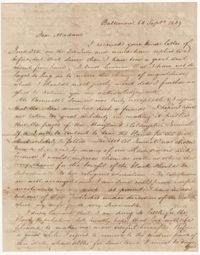 037.  J. Peterkin to Mrs. M. E. Ramsay -- September 6, 1839