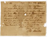 Letter from Thomas Moultrie to Major Isaac Harleston, February 29, 1780