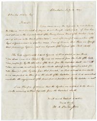 Letter from H.A. DeSaussure to Charles Alston, July 18, 1839