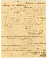 Letter from Higham, Fife, & Co. to Charles Alston, March 12, 1830