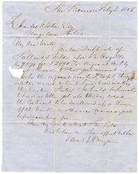 Letter from Edward J. Pringle to Charles Alston, February 4, 1856