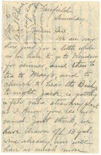 Letter to Susan Pringle Alston, 1915