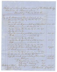 Receipt for 70 Barrels of Rice, February 21, 1855