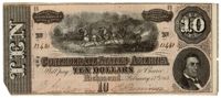 Confederate States of America Ten-Dollar Bill