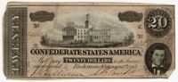 Confederate States of America Twenty-Dollar Bill