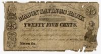 Confederate States of America Twenty Five-Cent Bill