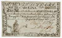 South Carolina Seventy-Dollar Bill