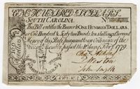 South Carolina One-Hundred-Dollar Bill