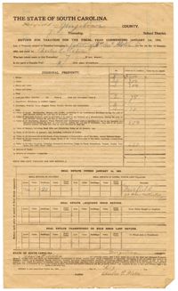 Fairfield Planatation 1905 Tax Return