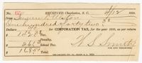 Susan Alston 1910 Tax Receipt