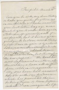 Letter from Emma Pringle Alston to Elizabeth Mary Pringle Smith