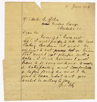 Letter from Henry Augustus Middleton Smith to Charles R. Allen, June 10, 1924