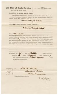 Warrant of Appraisement for Charles Pringle Alston's Estate