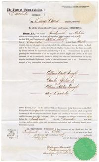 Letter of Testamentary for Robert Pringle