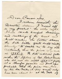 Letter to Susan Pringle Alston (sender unknown)