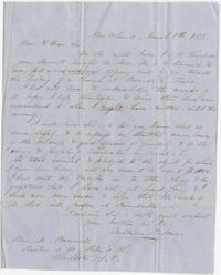114.  William Passmore to William H. W. Barnwell -- March 8, 1853