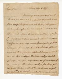 Letter from William Moultrie to Major General Benjamin Lincoln, July 4, 1779