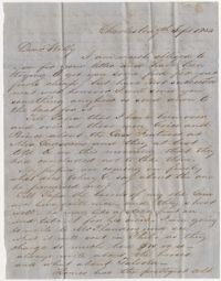 449.  Edward Barnwell to William Finley Barnwell -- September 7, 1854