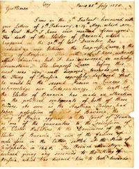 Copy of a Letter from Ralph Izard to the Committee of Congress for Foreign Affairs, July 25, 1778
