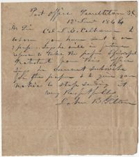 134.  John B. Sitton to William H. W. Barnwell -- January 12, 1844