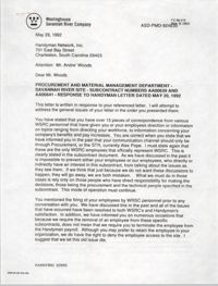 Letter from Gregory G. Ryan to Andre Woods, May 29, 1992