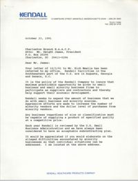 Letter from Heu Sherrerd to Dwight James, October 23, 1991