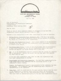 Letter from Arthur K. Maybank to Charleston Redevelopment and Preservation Commission, June 16, 1986