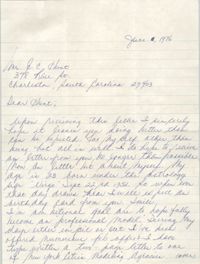 Letter from Steven P. Williams to Eugene C. Hunt, May 30, 1976