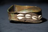 Decorated brass anklet