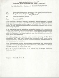 Economic Development and Fair Share Committee Memorandum, November 6, 1992
