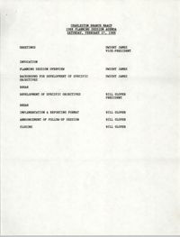 Agenda, Charleston Branch of the NAACP, February 27, 1988