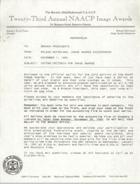 NAACP Memorandum, November 1, 1990