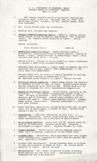 South Carolina Conference of Branches of the NAACP Minutes, May 12, 1990