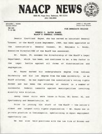 NAACP News Statement, July 3, 1990