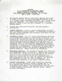 Minutes, South Carolina Conference of Branches of the NAACP, May 9, 1992