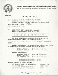 NAACP Memorandum, September 30, 1991
